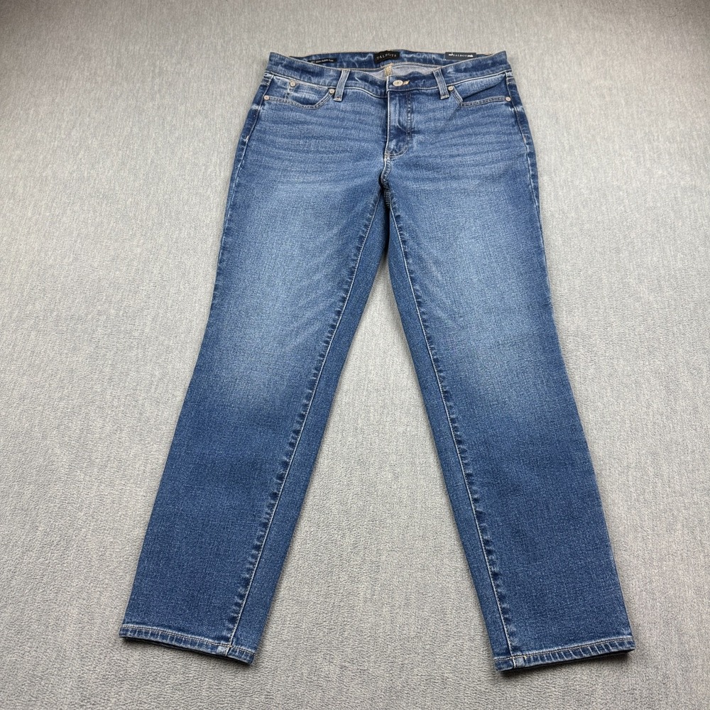 Talbots Jeans Women 6P 30x26 Blue Mid Rise Slim Straight Ankle Medium Wash Denim